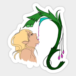 Copy of Elf drinking from a flower Sticker